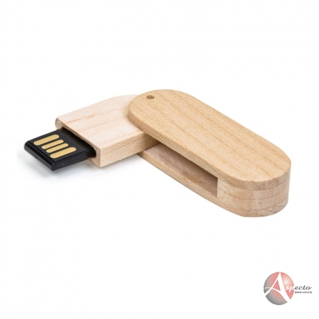 Pen Drive 4GB Bambu Giratório para Brindes