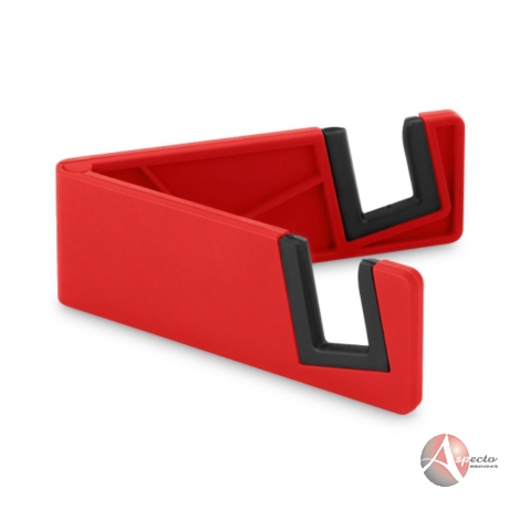 Suporte para Celular Plástico para Brindes Vermelho