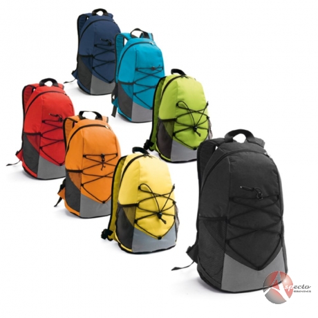 Mochila em Nylon 600D e Bolsos Laterais para Brindes Varias Cores