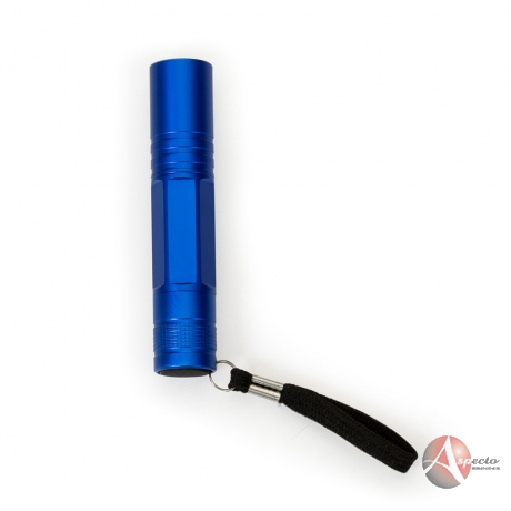 Lanterna Mini em Alumínio com cordão Promocional Azul