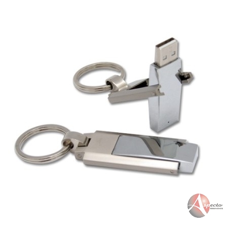 Pen Drive Chaveiro de Metal Personalizado Prata