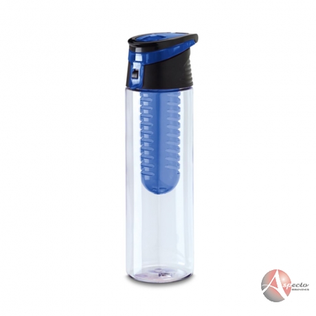 Squeeze Plástico com Infusor de Fruta 740 ml para Brindes Azul