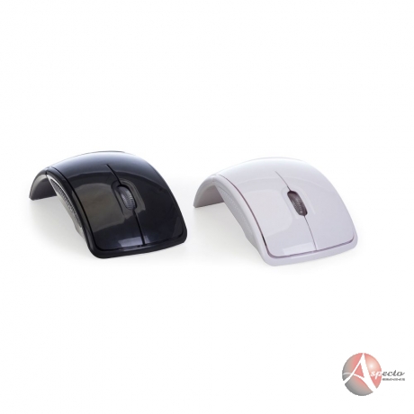 Mouse Wireless Retrátil para Brindes Branco ou Preto