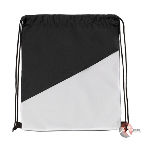 Sacola Tipo Mochila em Nylon 43 x 34 cm Preta