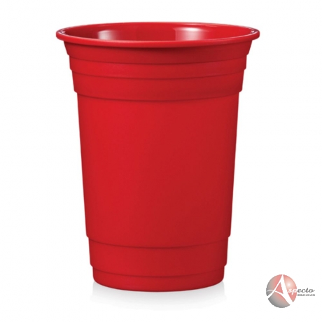 Copo Plástico 470ml Personalizado para Brindes Vermelho