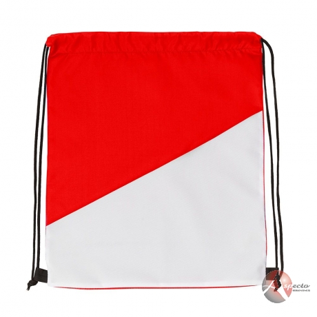 Sacola Tipo Mochila em Nylon 43 x 34 cm Vermelha