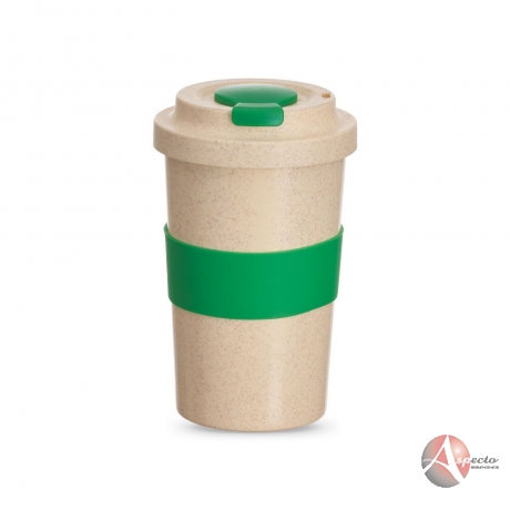 Copo Fibra de Bambu 450ml Verde