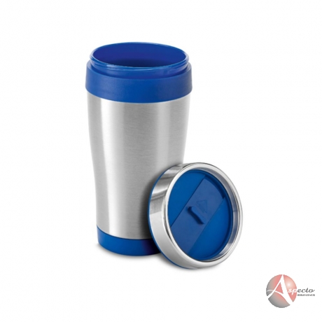 Copo Aço inox 420 ml para Brindes Promocionais Azul 