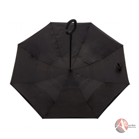 Guarda Chuva Invertido para Brindes Promocionais Preto