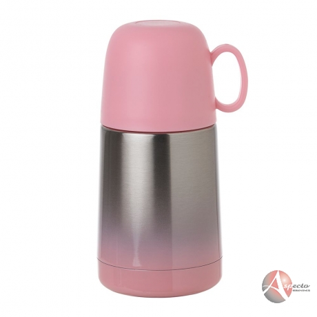 Garrafa Térmica 250ml para Brindes Personalizados Rosa Claro