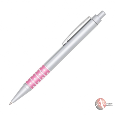Caneta Plástica Personalizada para Brindes Rosa