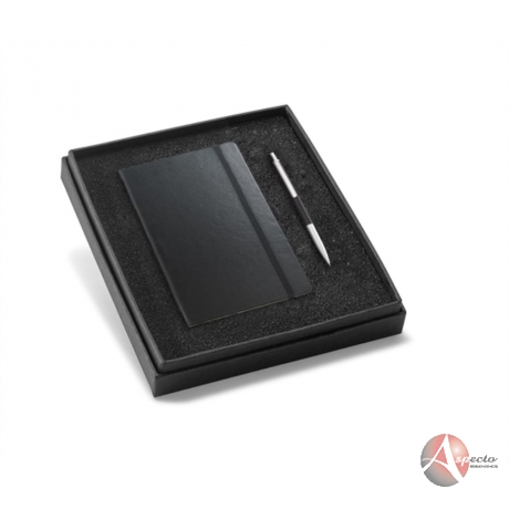 Conjunto de Caderno e Caneta Esferográfica para Brindes