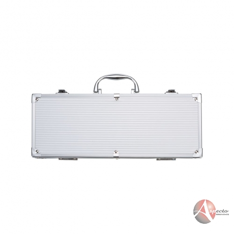 Kit Churrasco 18 peças em Metal com Maleta para Brindes