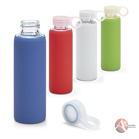 Garrafa de Vidro e Bolsa de Silicone de  380 ML