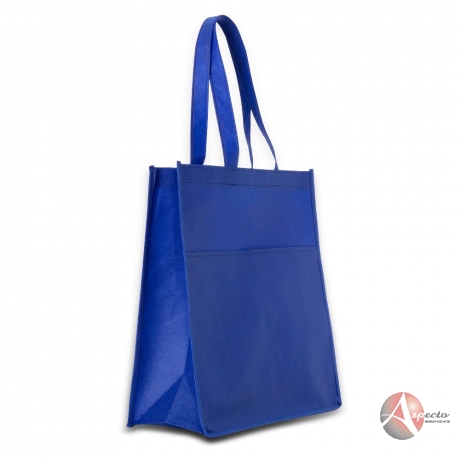 Sacola TNT com Bolso 40 x 35 cm para Brindes Azul