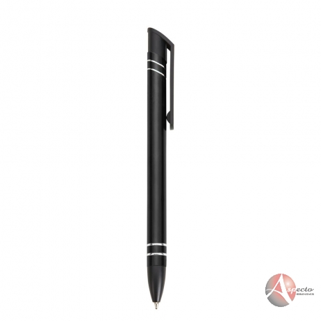 Caneta Semimetal para Brindes Promocionais Preto