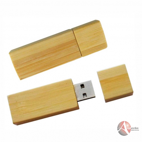 Pen Drive de Bambu para Brindes Personalizado