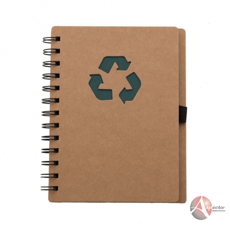 Caderno Espiral Ecológico para Brindes Verde