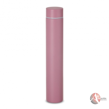 Garrafa Térmica Inox 275ml para Brindes Promocionais Rosa Claro