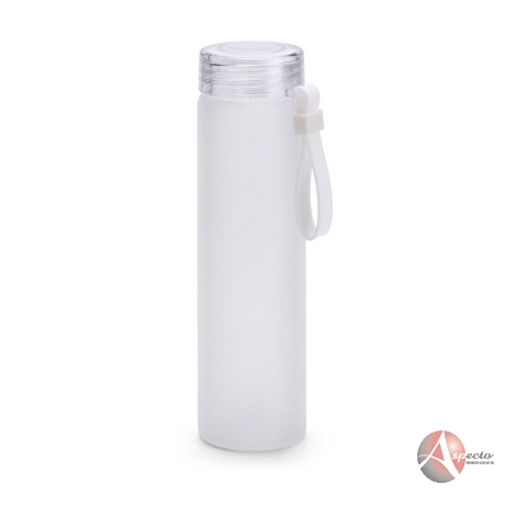 Squeeze em Vidro 470 ml pega em Silicone Branco