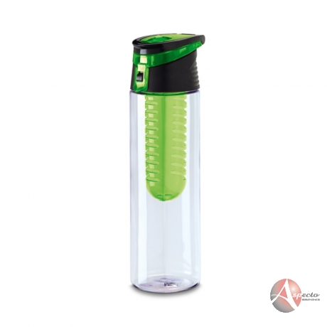 Squeeze Plástico com Infusor de Fruta 740 ml para Brindes Verde