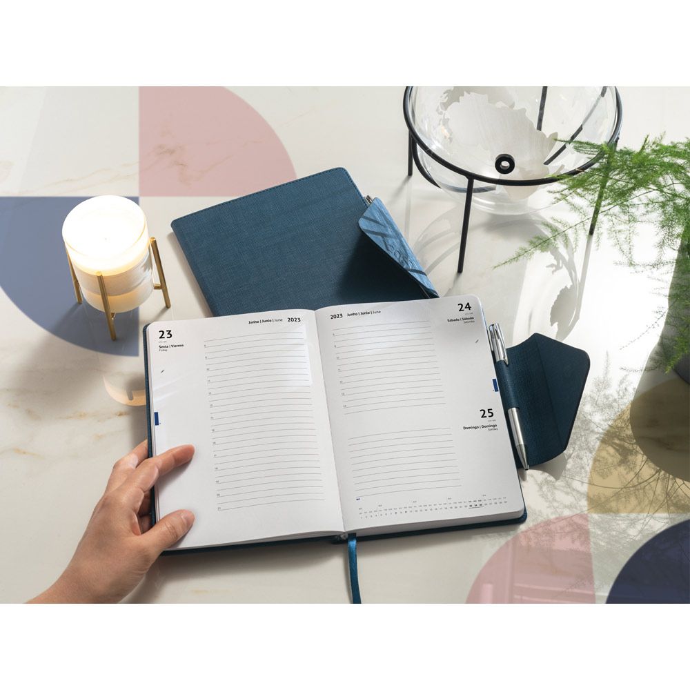 Agenda Diária Couro Sintético para Brindes Personalizados