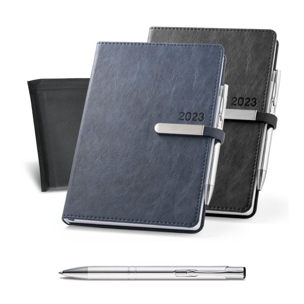 Agenda Diária Couro Sintético para Brindes Personalizados