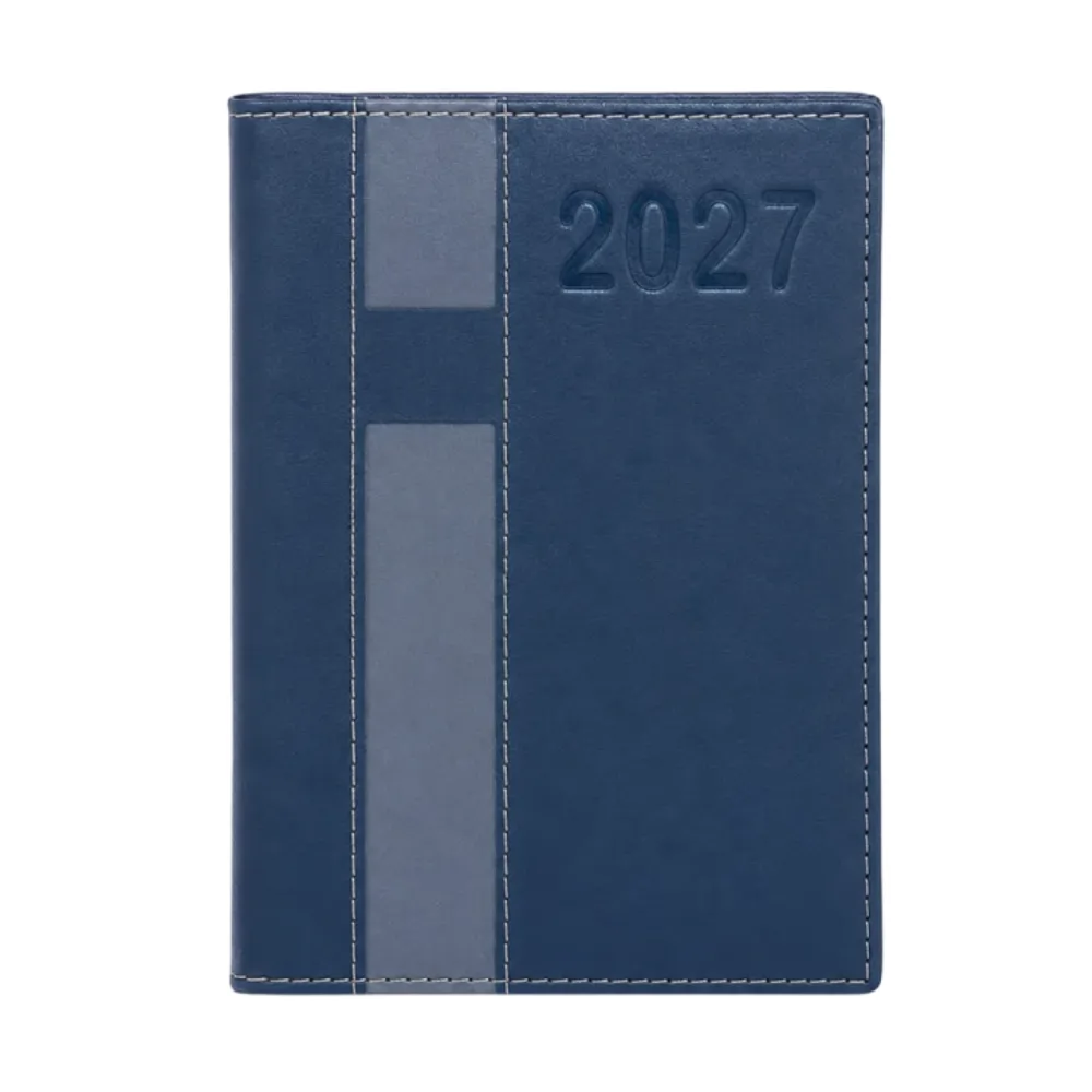 Agenda Diária 2027 em Couro Sintético Personalizada