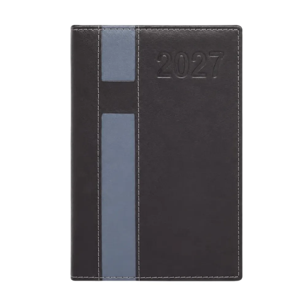 Agenda Diária 2027 em Couro Sintético Personalizada