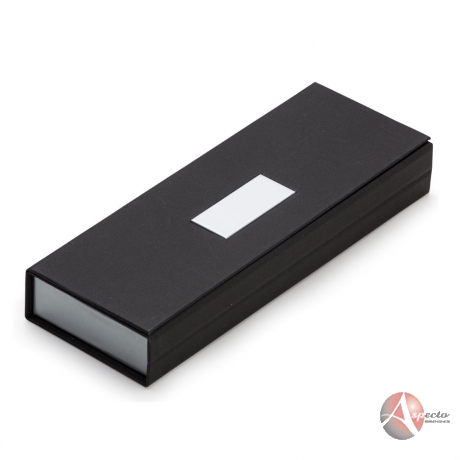 Estojo para 02 Canetas de Papelão para Brindes Preto