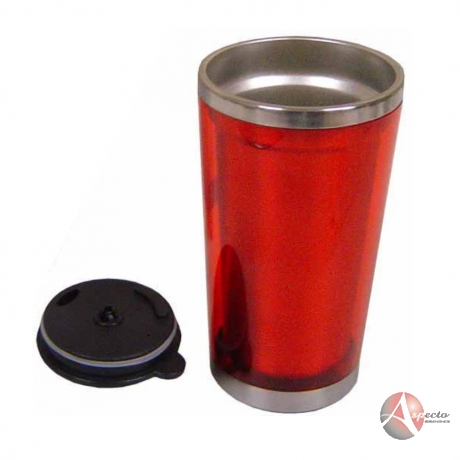 Caneca Personalizada de Alumínio Vermelha