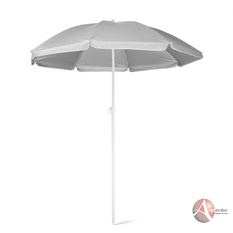 Guarda-sol em Poliéster 210T com Bolsa para Brindes Branco