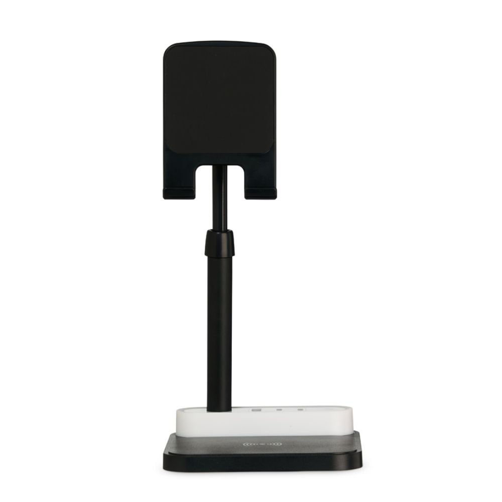 Base de carregamento com suporte para celular e luminária