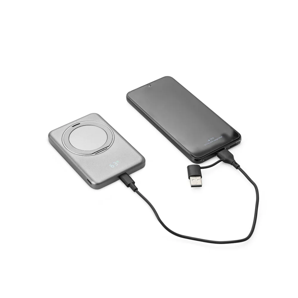 Bateria com Carregador Magnética por Indução 10.000 mAh