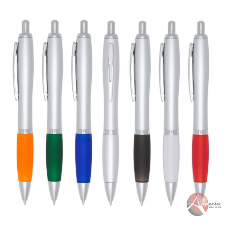 Caneta Plástica Personalizada para Brindes Varias Cores