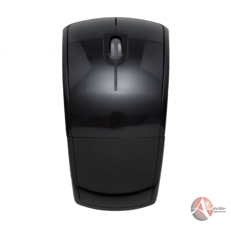 Mouse Wireless Retrátil para Brindes Preto