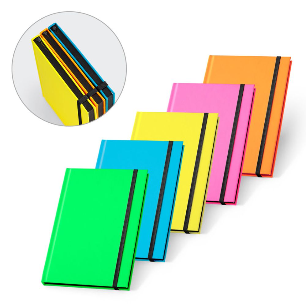 Bloco Caderno A5 Fluorescente para Brindes Promocionais