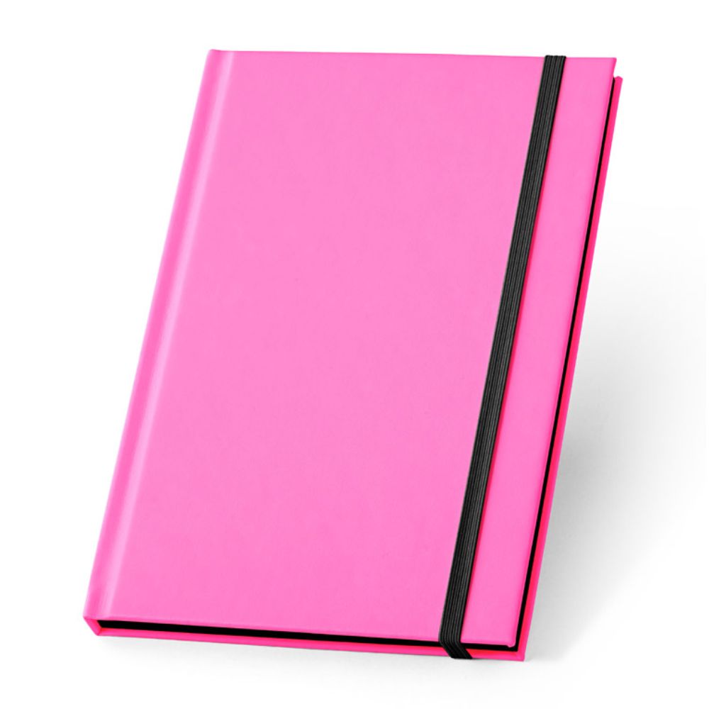 Bloco Caderno A5 Fluorescente para Brindes Promocionais Rosa