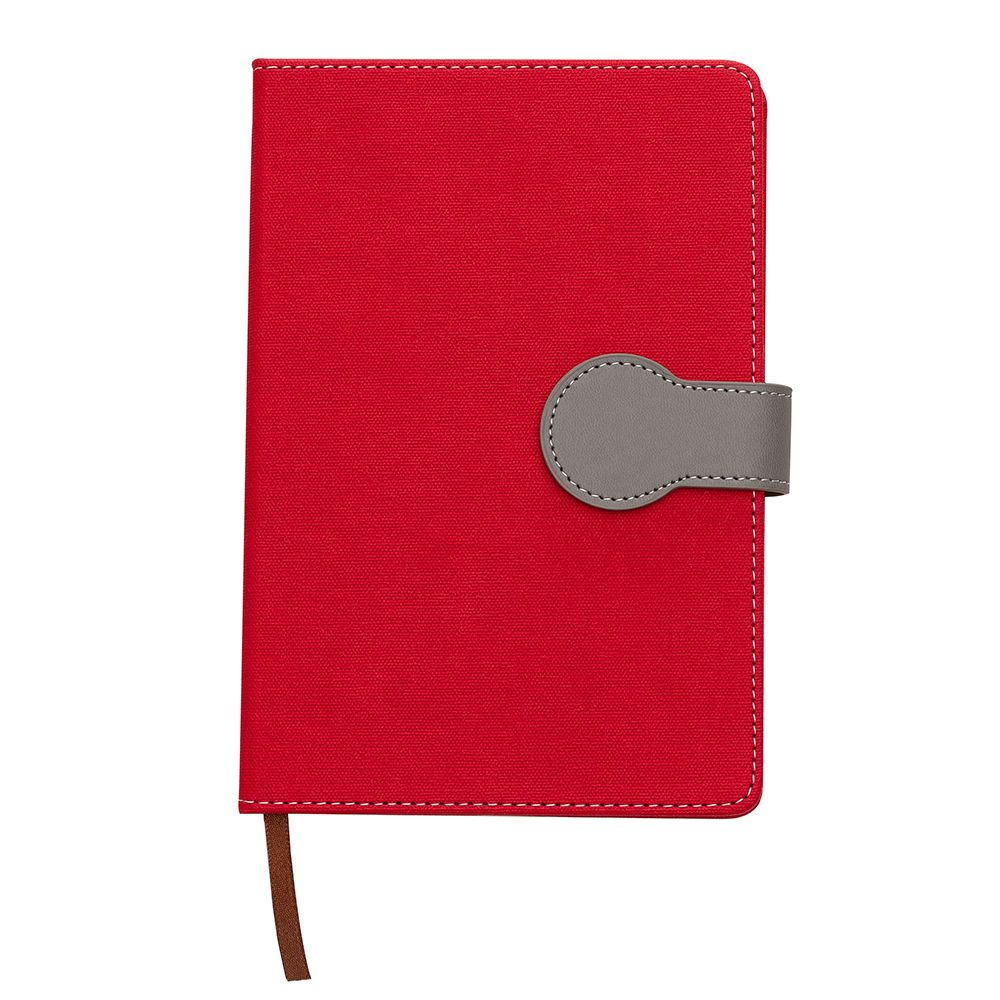 Bloco Caderno em Tecido Texturizado 210 x 150 mm Vermelho