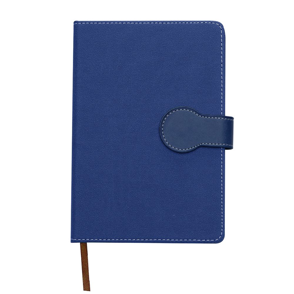 Bloco Caderno em Tecido Texturizado 210 x 150 mm Azul