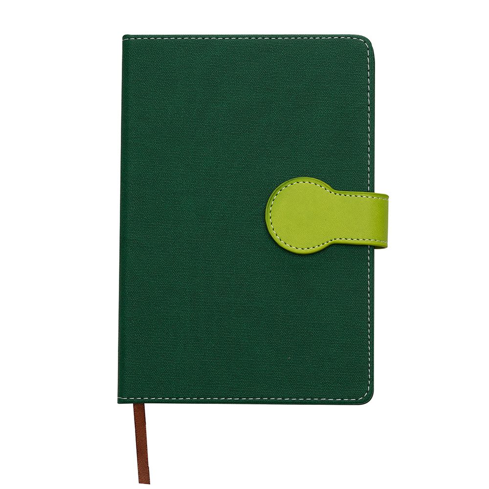 Bloco Caderno em Tecido Texturizado 210 x 150 mm Verde