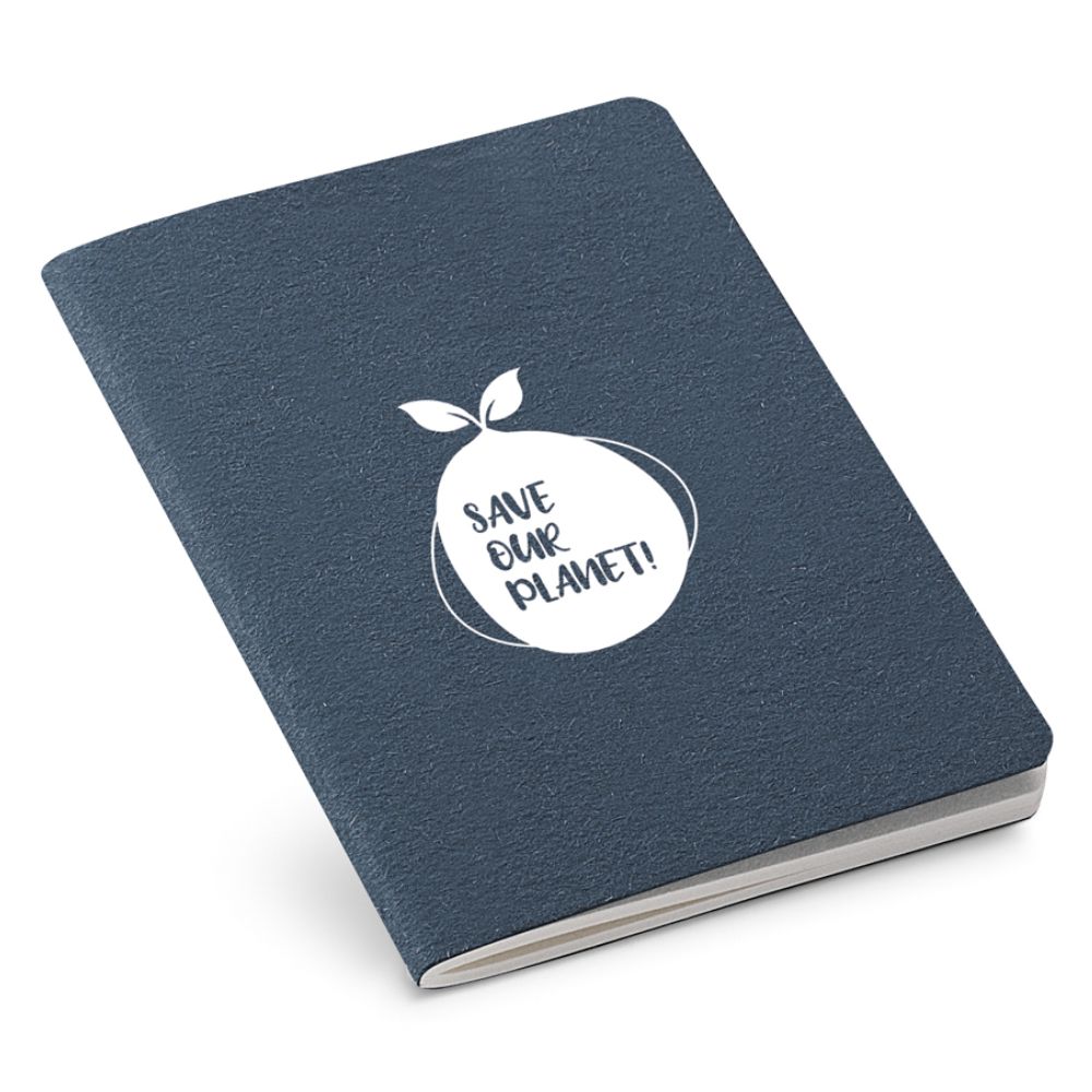 Bloco Caderno Papel Reciclável Azul para Brindes Personalizados Azul