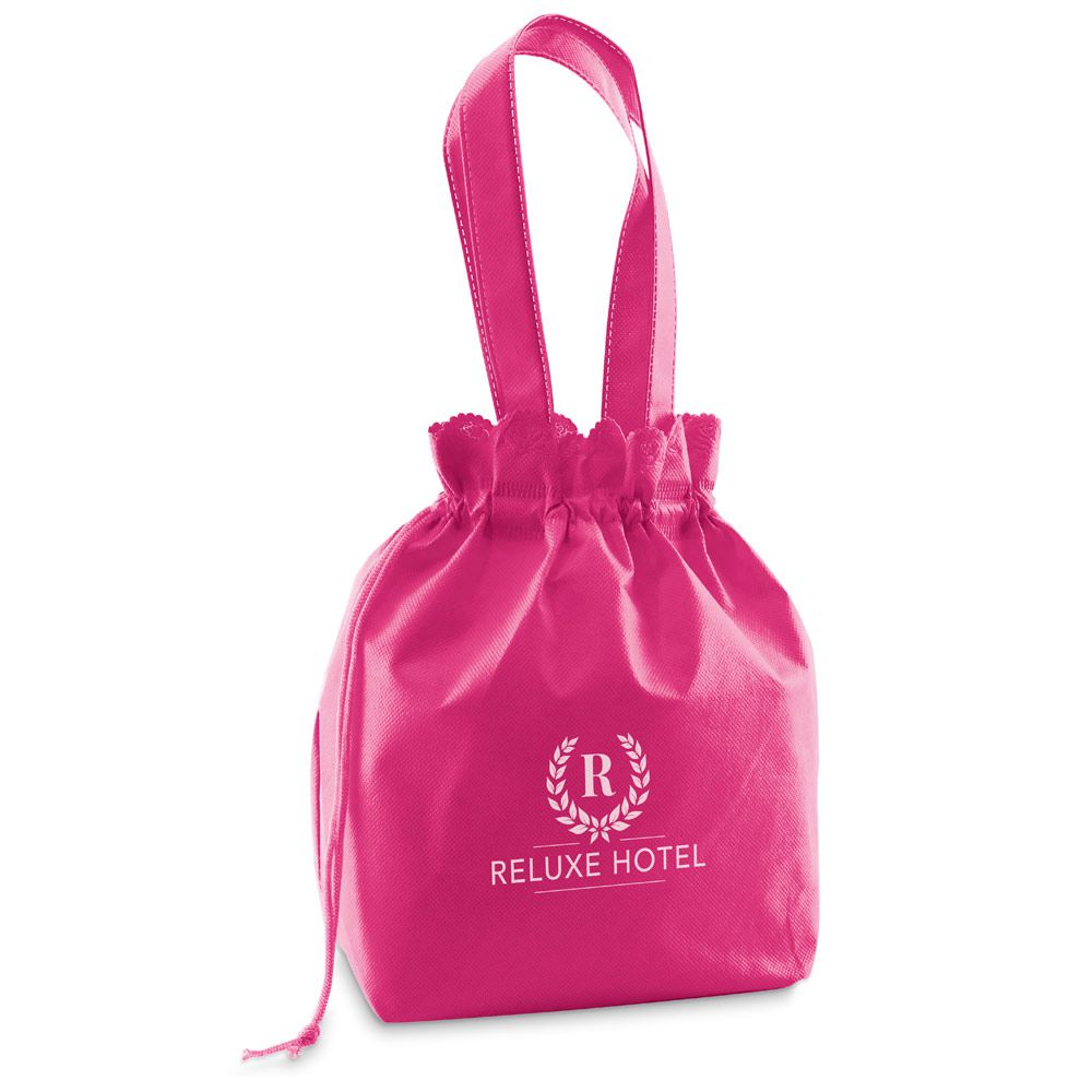 Bolsa Multiusos Rosa em TNT Non-Woven para Brindes Personalizados