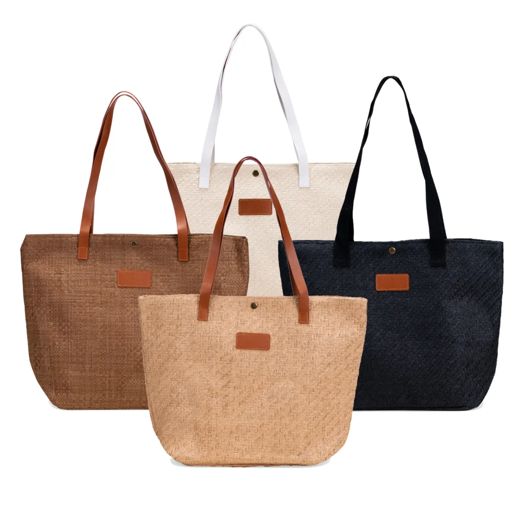 Bolsa Palha Trançada Personalizada