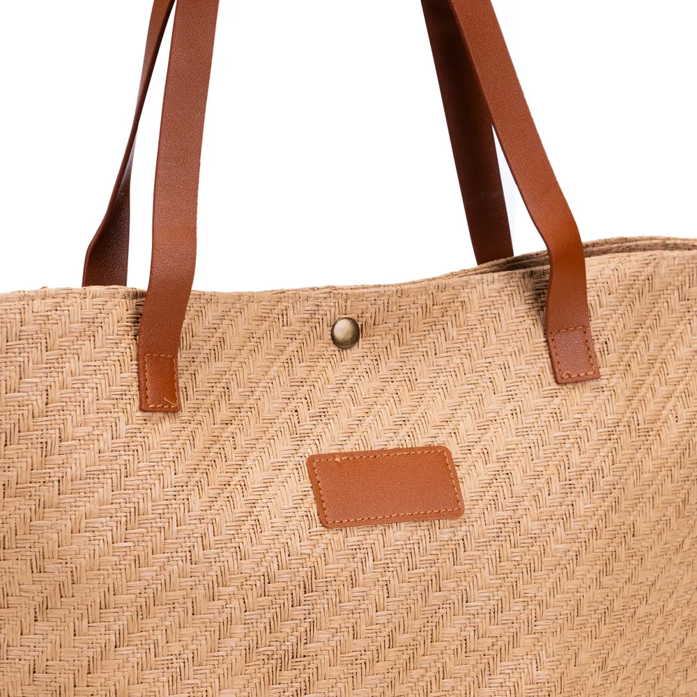 Bolsa Palha Trançada Personalizada