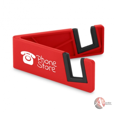 Suporte para Celular Plástico para Brindes Vermelho