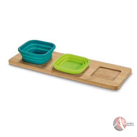 Base de Mesa com 3 Potes Silicone para Brindes