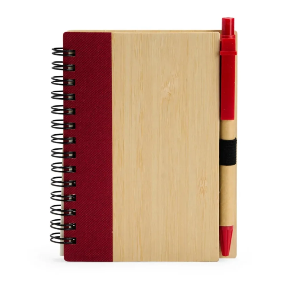 Caderneta ecológica com caneta personalizada para brindes promocionais