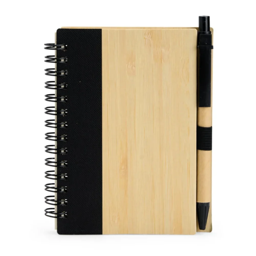 Caderneta ecológica com caneta personalizada para brindes promocionais