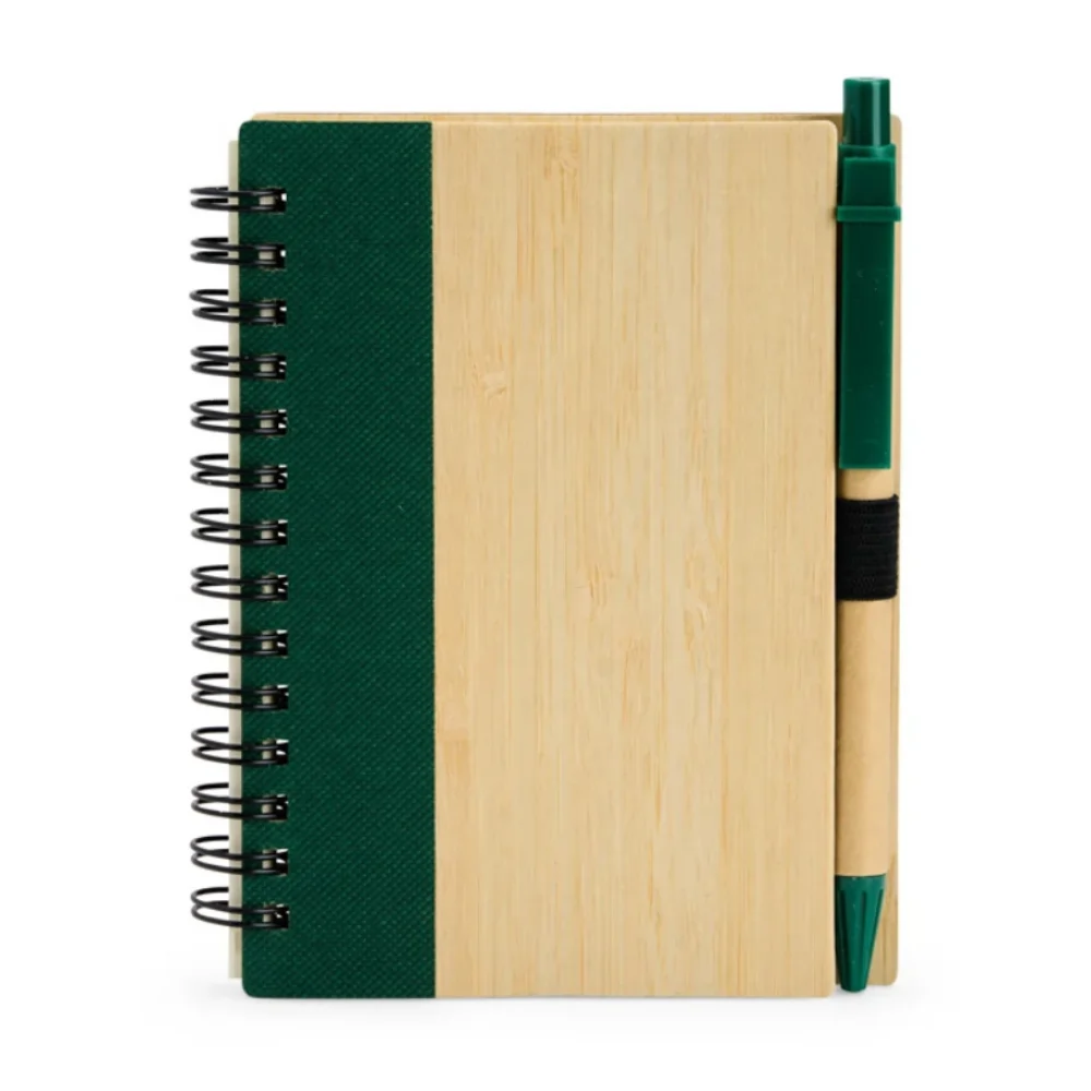 Caderneta ecológica com caneta personalizada para brindes promocionais